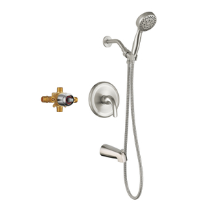 Sly Single Griff Chrome Badezimmer Duschhahn -Set -Kombination mit Wannenauslauf und Ventil