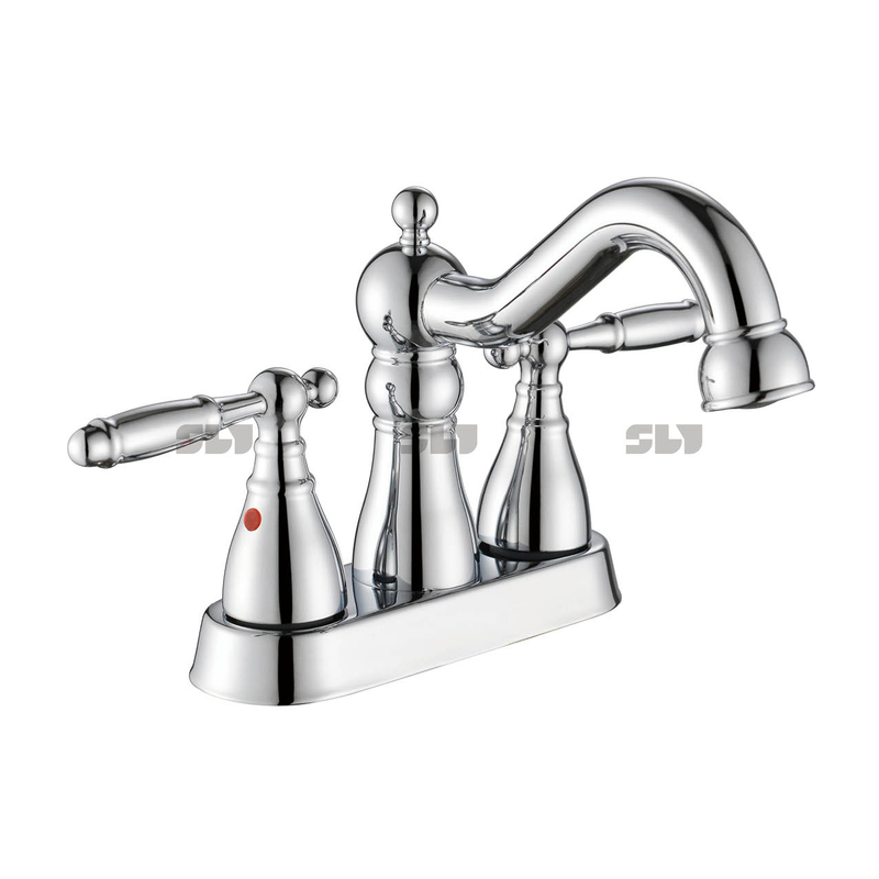 SLY Moderner Luxus-Doppelgriff-Waschtischarmatur Badezimmerarmatur 4-Zoll-Wasserhahn 