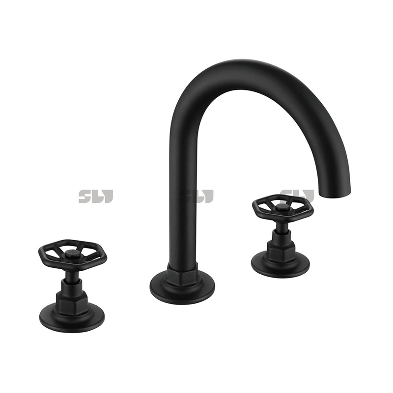 SLY Waschtischmischer Wasserhahn Waschtischmischer Wasserhahn Weit verbreitet Chrom Waschbecken Doppelgriff Wasserhähne 