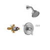 SLY Brausearmatur Set Wandmontage System Mischer Set Messing