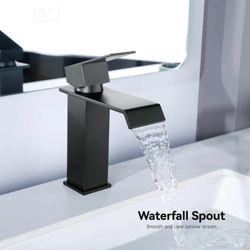 Sly Matte Black Factory Lieferant Badezimmer Waschbecken Tap Deck montiertes Waschanlagen Eingriffsbecken Wasserhahn