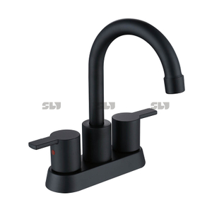 Sly Guangdong Kaiping Hot Sell Matte Black Double Griff Basin Wasserhahn