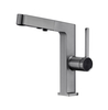 Schlaues Zink gebürstete Gun Metal Modernes Badezimmer Einleiche Griff Waschbecken Wasserhähne Mixer Haken