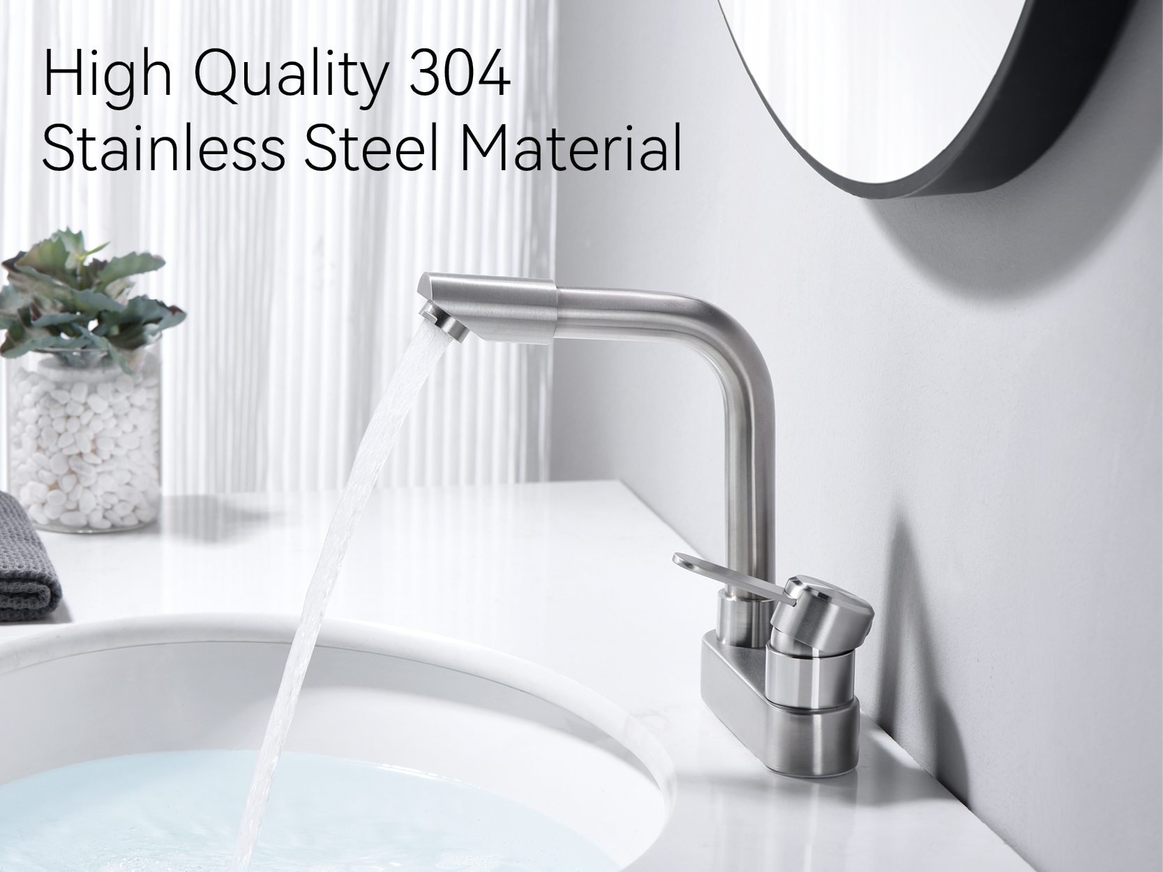 Wasserfall-Wasserh&auml;hne im Badezimmer