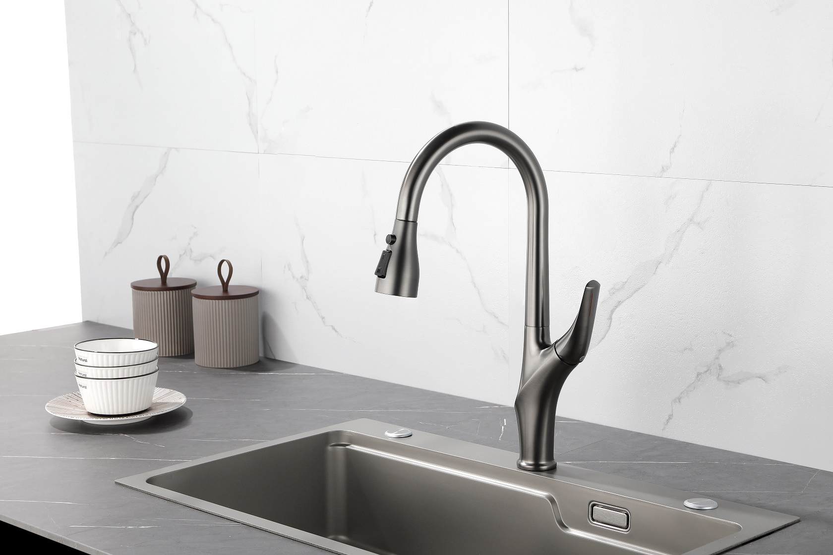 K&uuml;chensp&uuml;le-Wasserhahn-Spr&uuml;hger&auml;t