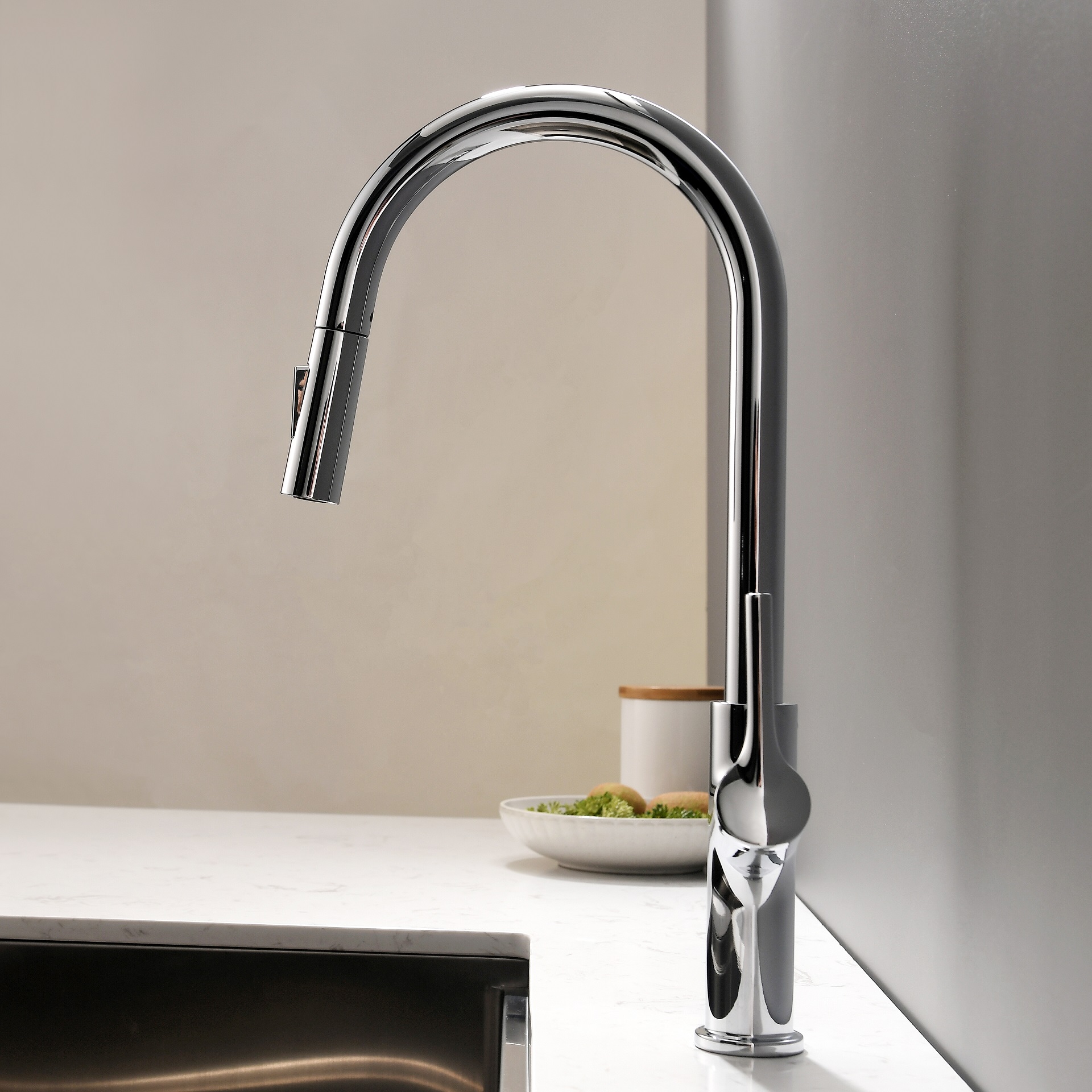 Sly Chrom Spüle Wasserhahn mit Sprühwandhalterung ausziehen Küchenarmatur herausziehen