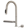 Sly Küchenarmatur mit Auszug Sprayer 5 Modus SS304 gebürstet Nickel 360 Küchenspüle Wasserhahn mit separatem Griff
