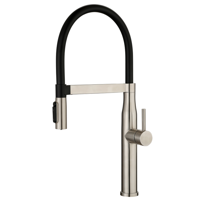 Sly Sanitary Ware Kitchen -Wasserhähne gebürstet Nickel Schwarzfarbe Flexibler Schlauch für Küche herausziehen