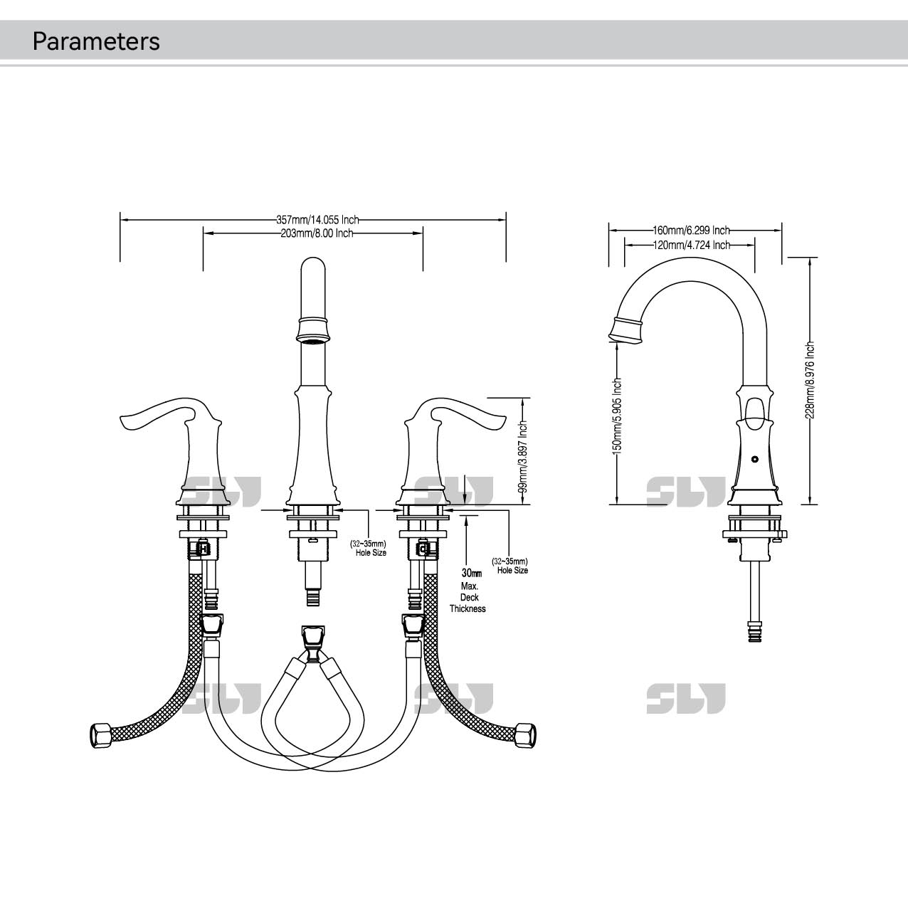 Badezimmerarmatur aus Kupfer
