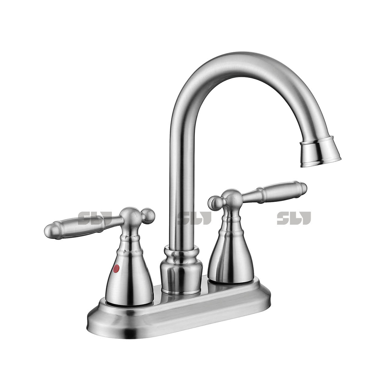 SLY High Arc Badezimmer Waschbecken Centerset Wasserhahn Deck montierter Wasserhahn Badezimmer Wasserhahn 