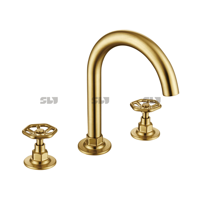 SLY Waschtischmischer Wasserhahn Waschtischmischer Wasserhahn Weit verbreitet Chrom Waschbecken Doppelgriff Wasserhähne 