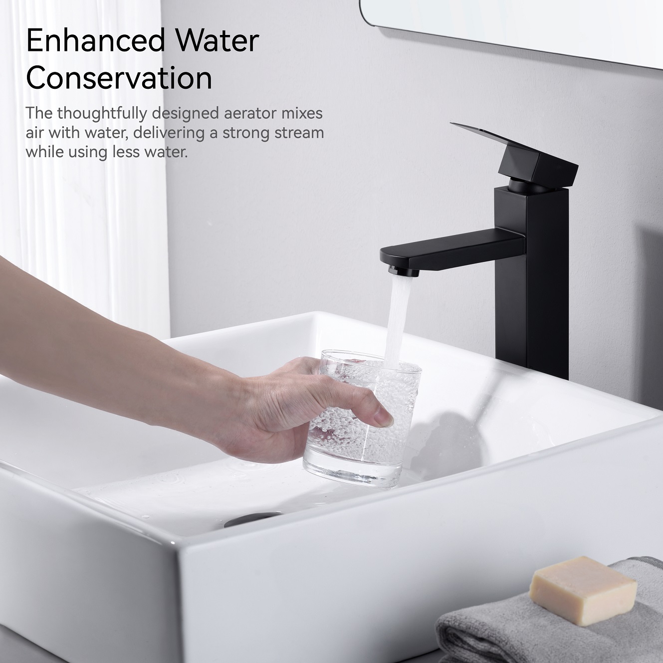 Sly Matte Black Black Griffe Messingbecken Wasserhahn Decked montiertes kaltes heißes Wasserkapsel Badezimmer
