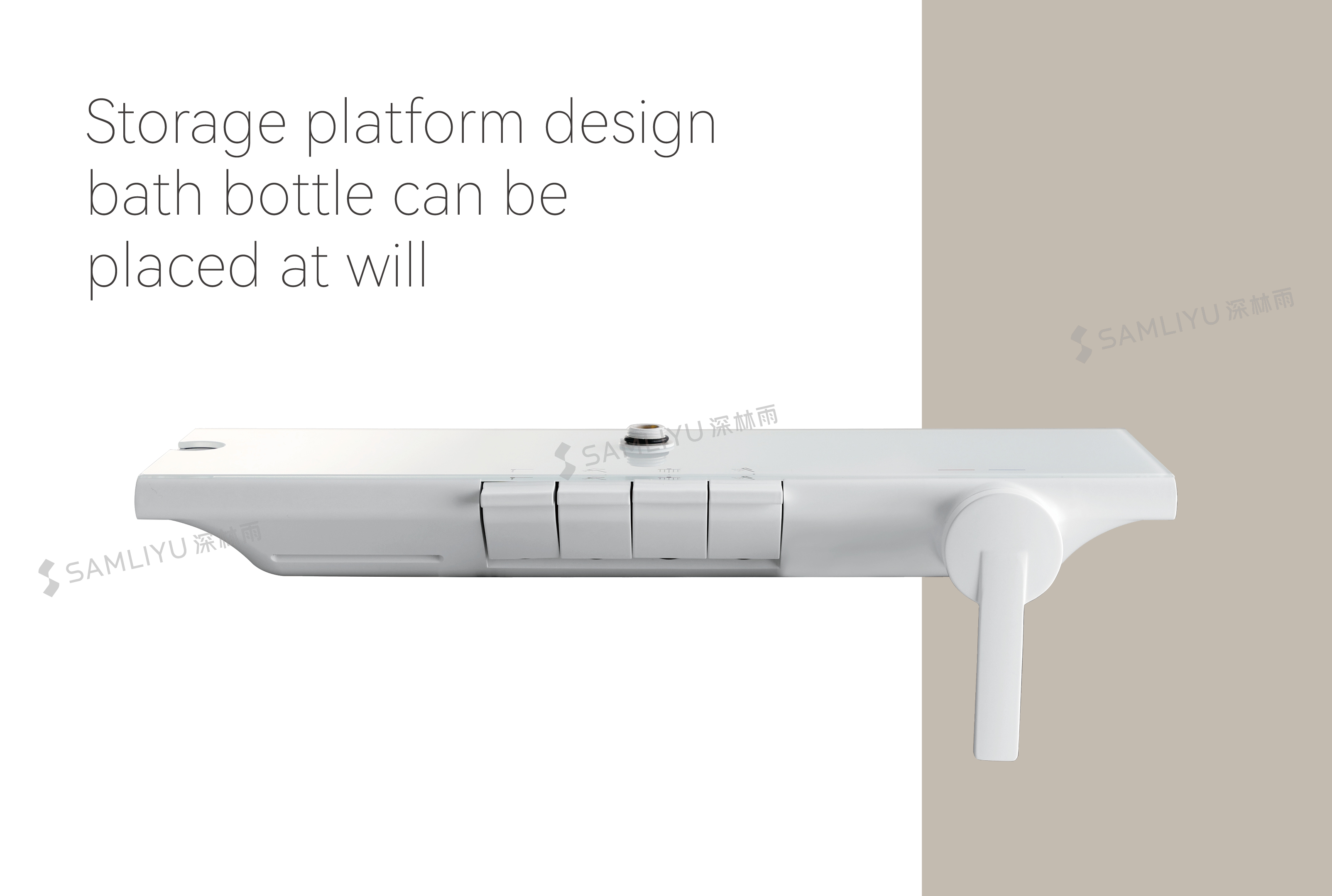 Wei&szlig;es Duschsystem
