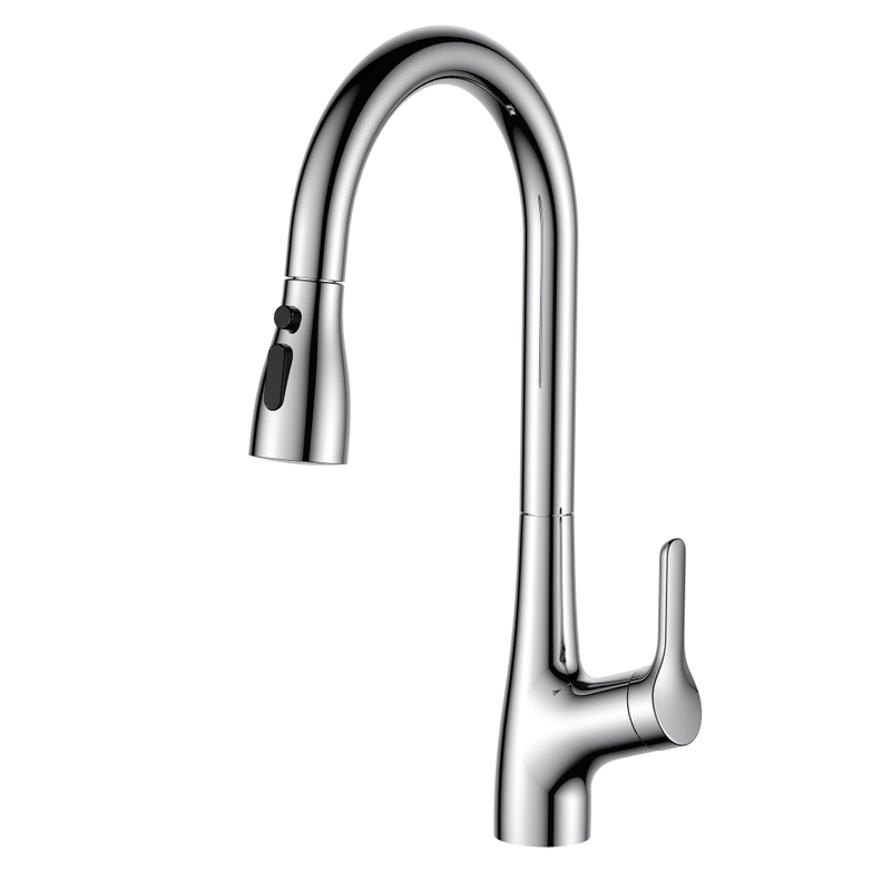 Sly Chrom Kitchen-Wasserhahn Eingriff Pulldown-Spüle Mixer Heiße und kalte Wasserhähne