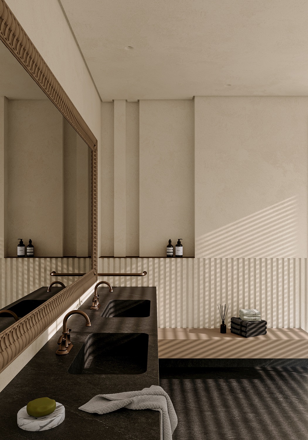 Badarmatur aus Messing