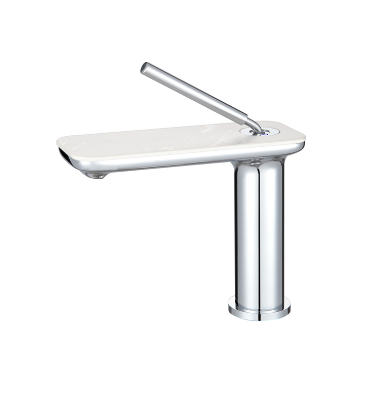 Sly Messing Titanium Gold Eingriff eins Loch moderner Waschbecken Wasserhahn