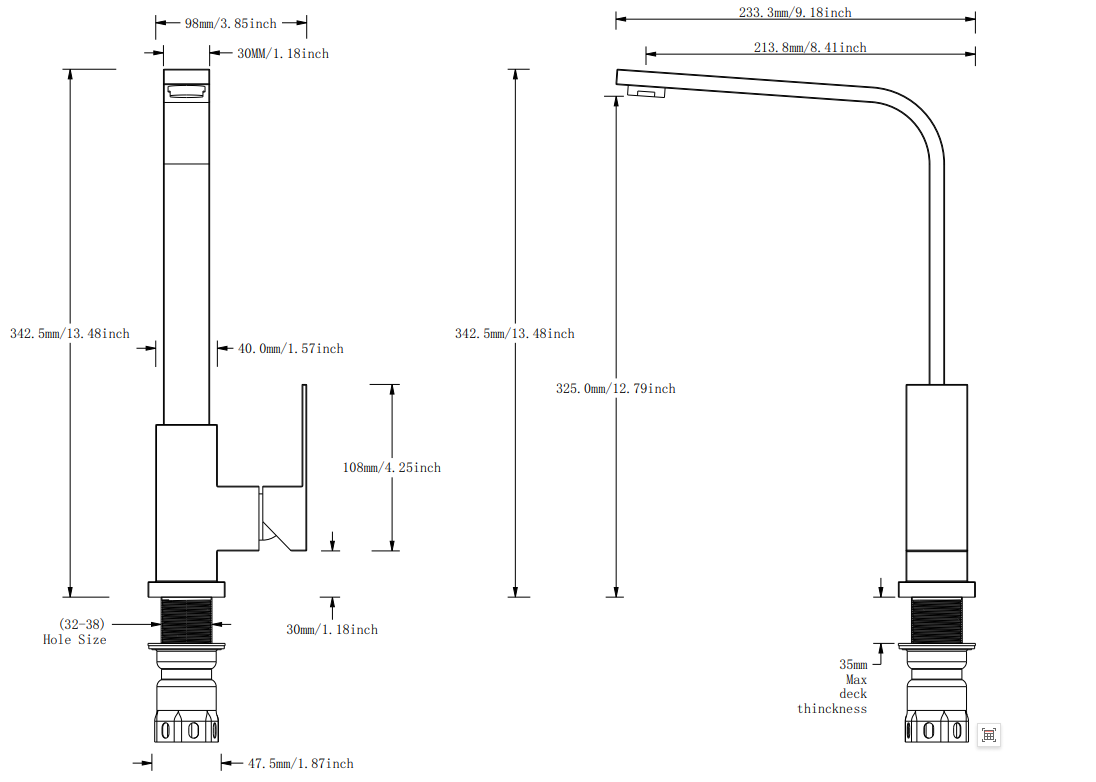 Schwarze K&uuml;chensp&uuml;le Wasserhahn Wasserhahn