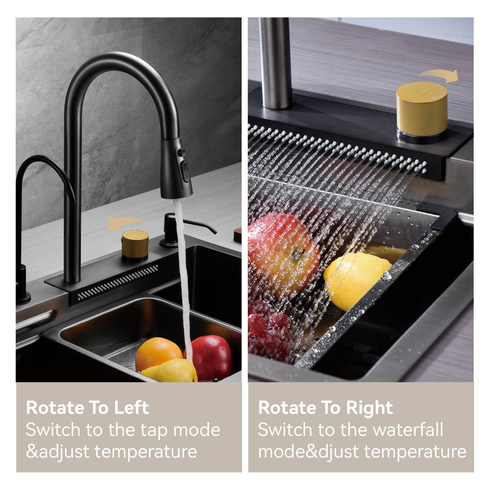 Down Kitchen -Wasserhahn herunterziehen