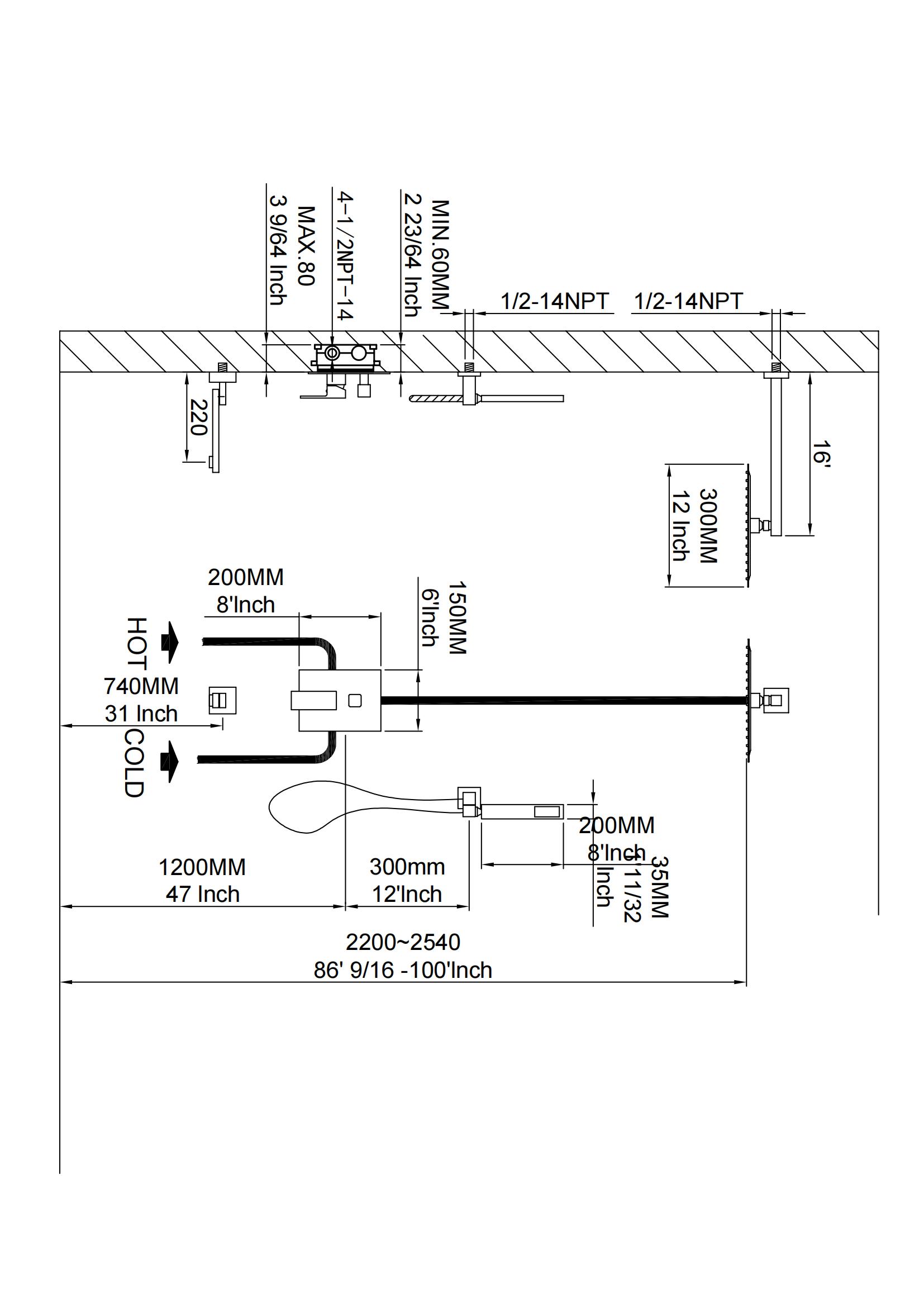 versteckte Regen Regen Bad Badezimmer