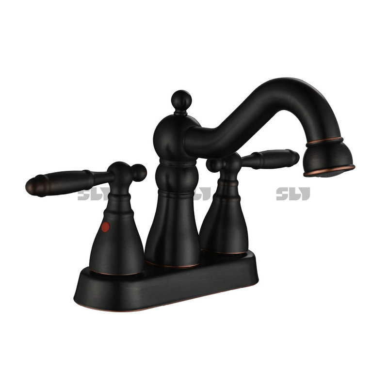 SLY Moderner Luxus-Doppelgriff-Waschtischarmatur Badezimmerarmatur 4-Zoll-Wasserhahn 