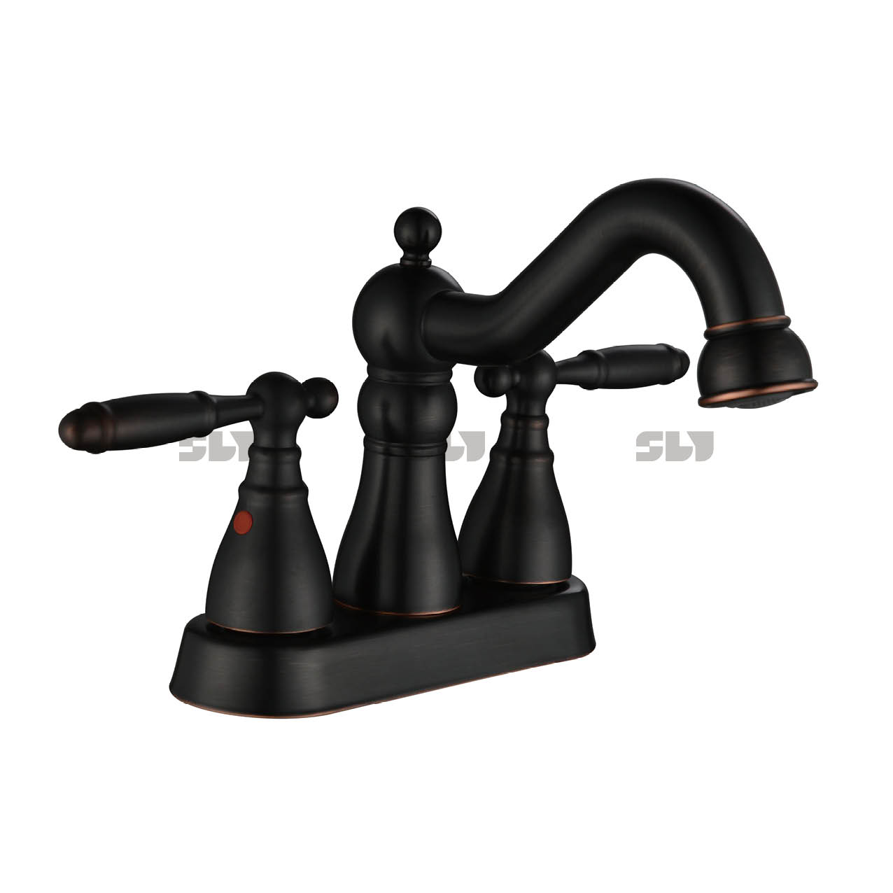 SLY Moderner Luxus-Doppelgriff-Waschtischarmatur Badezimmerarmatur 4-Zoll-Wasserhahn 