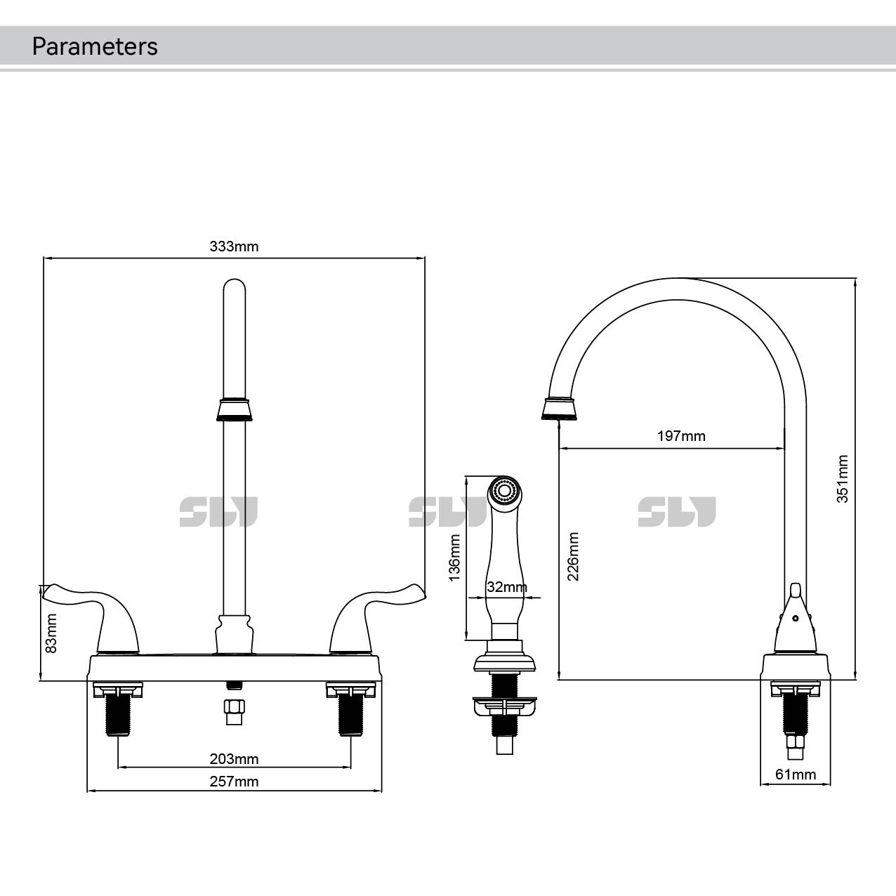 K&uuml;chenarmatur mit ausziehbarem Spr&uuml;her