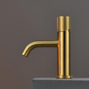 Sly Messing gebürstet Gold Wasserfall Spout Mixer Eingrad
