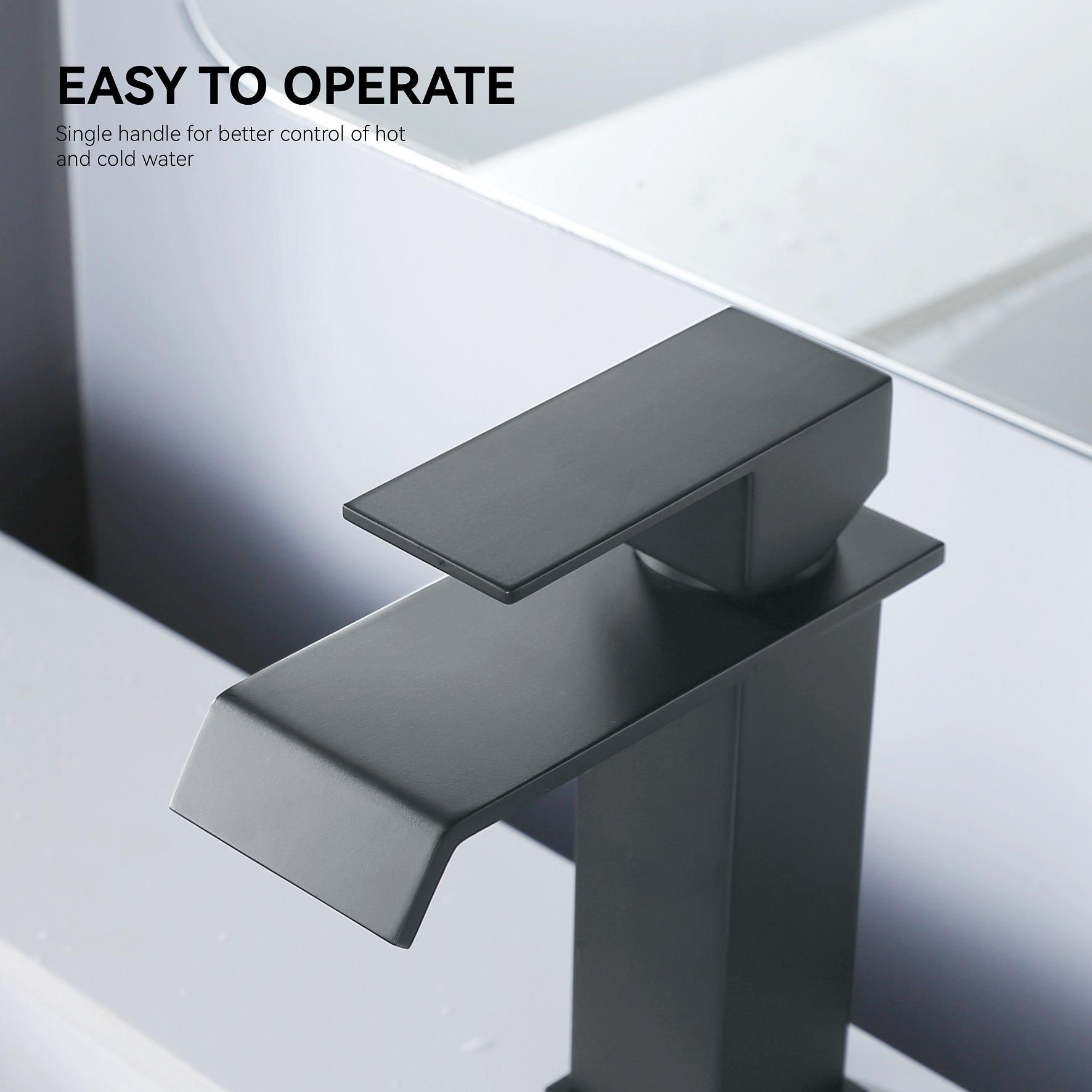 Sly Matte Black Factory Lieferant Badezimmer Waschbecken Tap Deck montiertes Waschanlagen Eingriffsbecken Wasserhahn