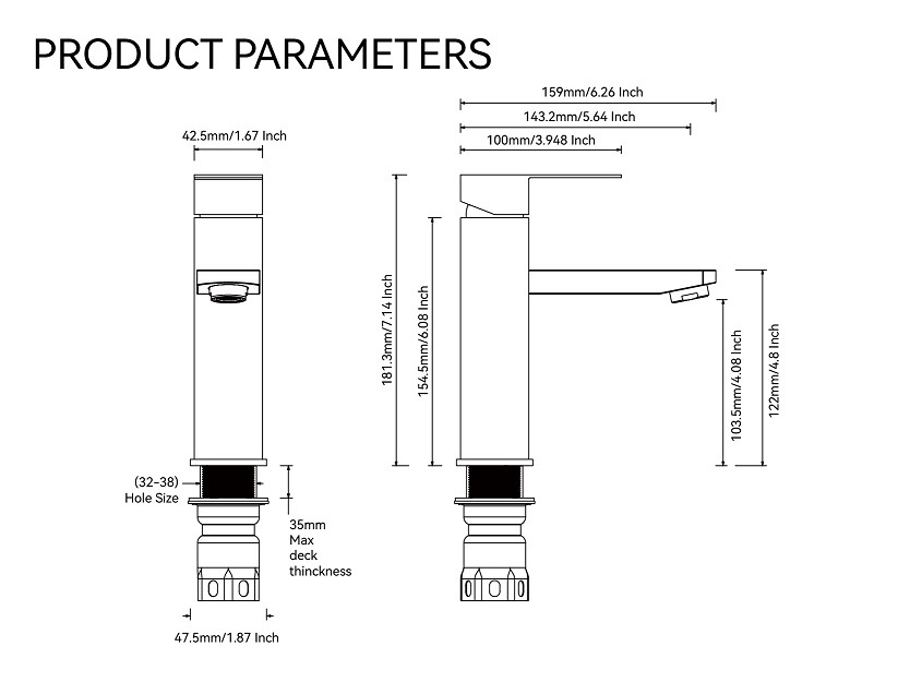 Einhand-Waschtischarmatur