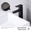 Sly Matte Black Black Griffe Messingbecken Wasserhahn Decked montiertes kaltes heißes Wasserkapsel Badezimmer