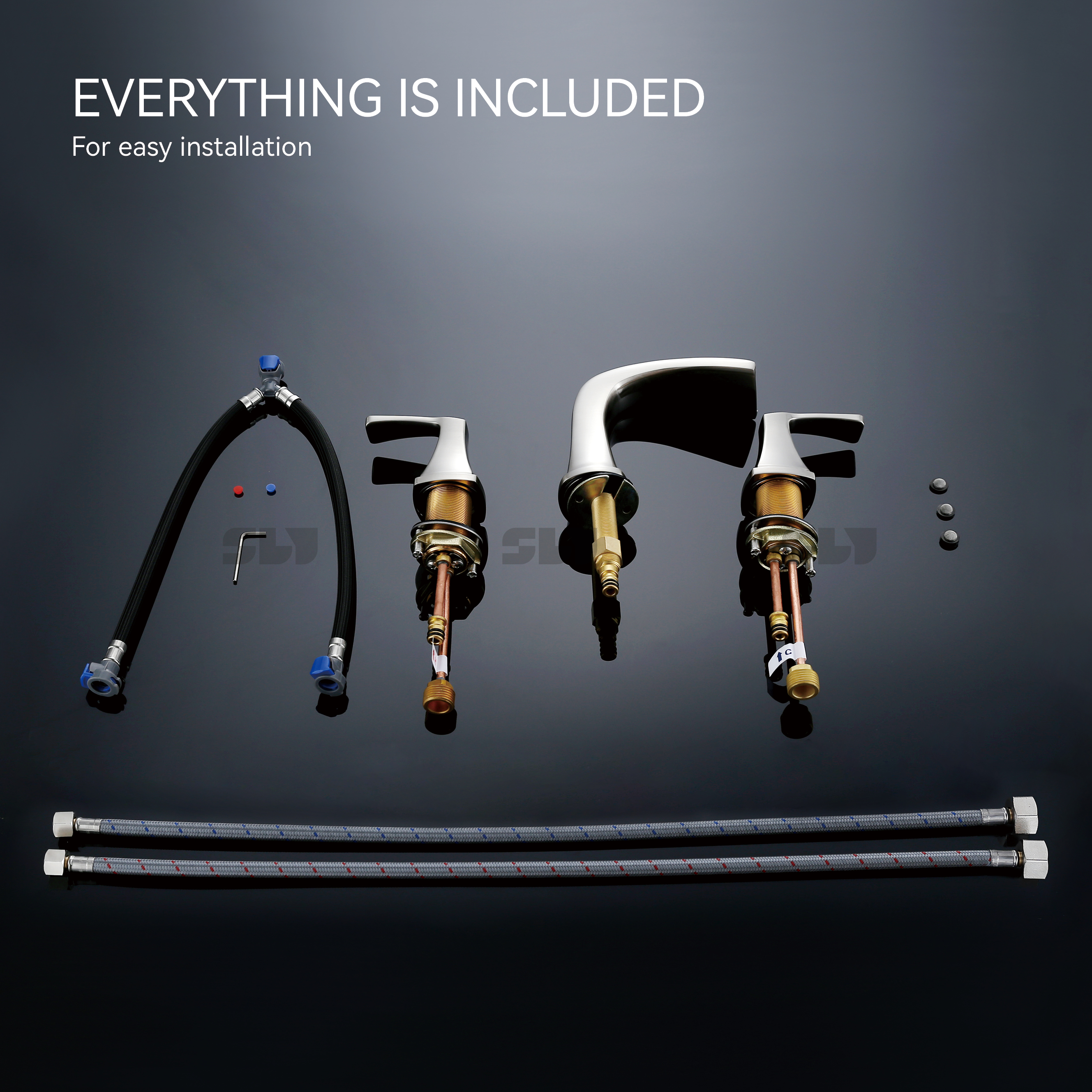 schwarzer Waschbeckenhahn im Badezimmer