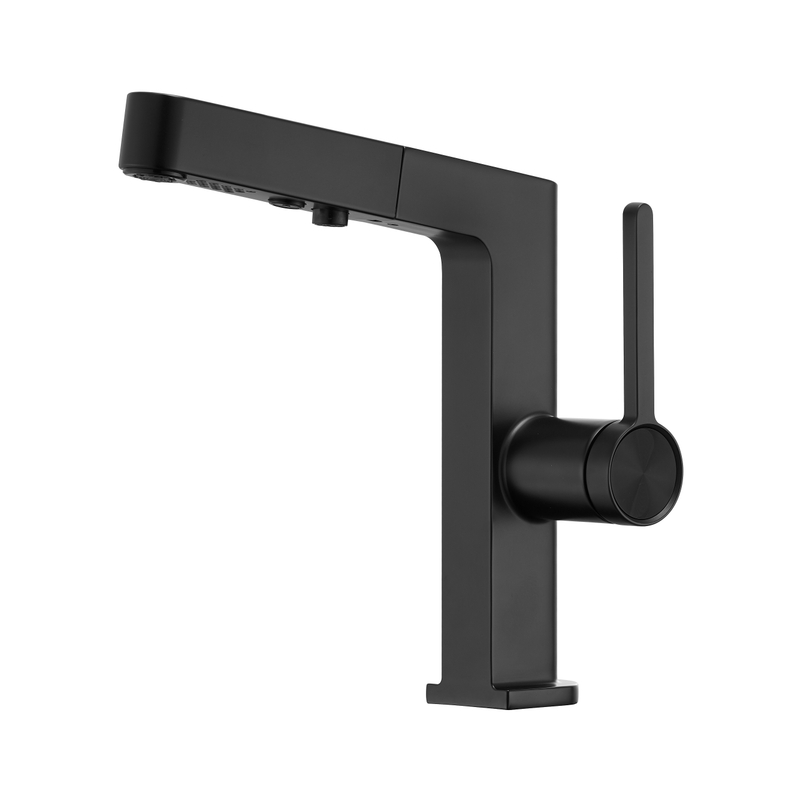 Schlaues Zink gebürstete Gun Metal Modernes Badezimmer Einleiche Griff Waschbecken Wasserhähne Mixer Haken