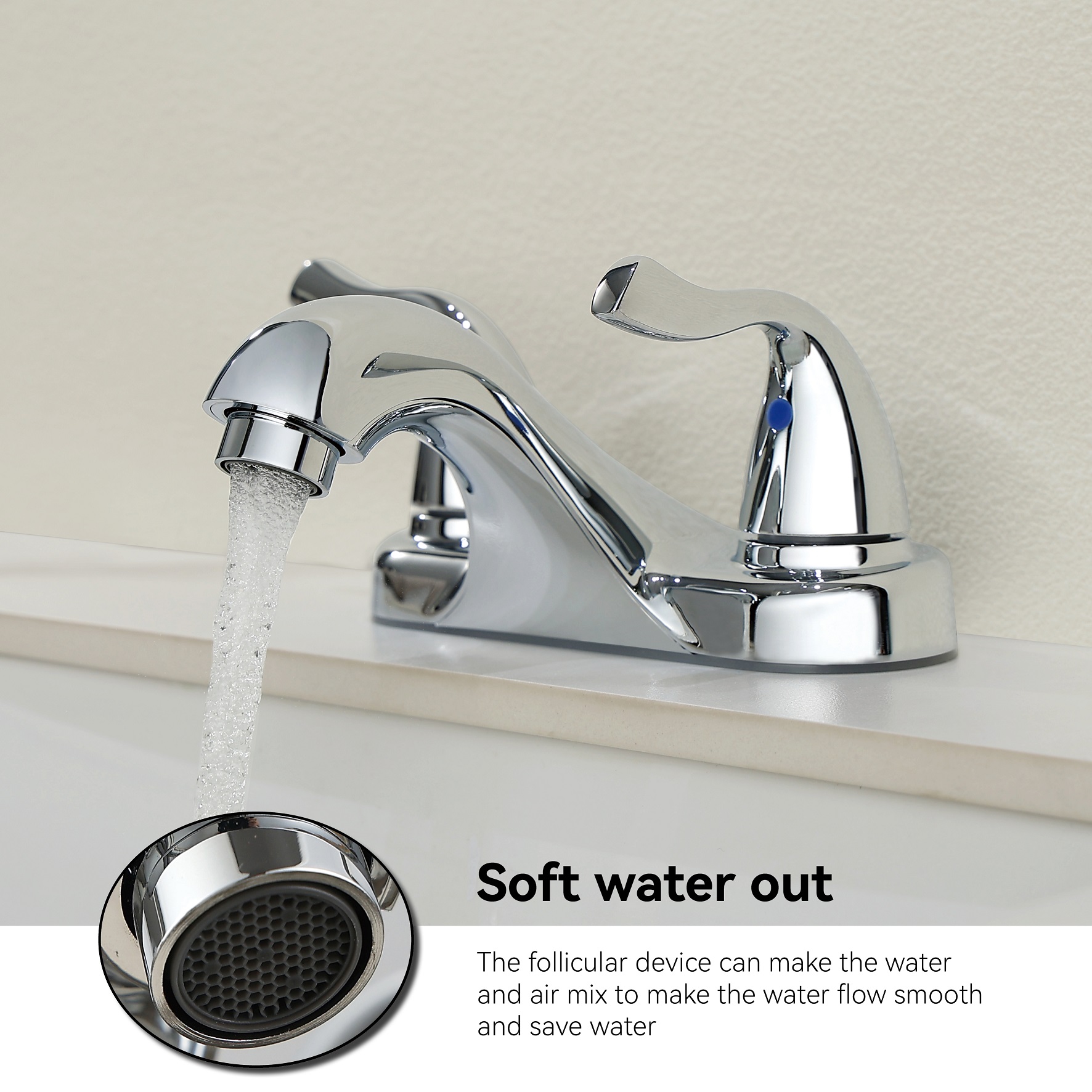 Sly gebürstet Nickel Modernes Waschbecken Deck Mount Countertop Wash Becken Wasserhahn