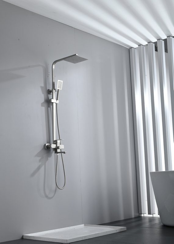 Samliyu 3 Funktionen mattes schwarzes Badezimmer Set Outdoor Exponed Duschsystem