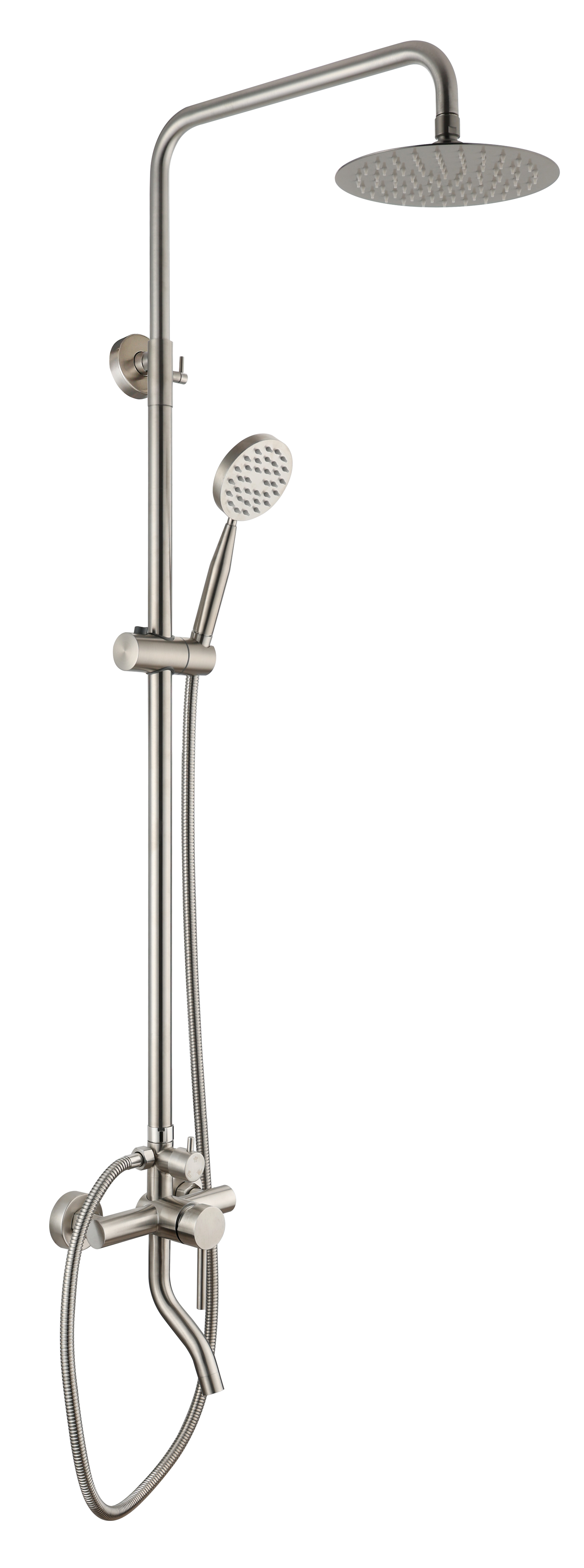 Samliyu Regen Duschsystem Set 2 Funktion Edelstahl 304 SS Badezimmer Säule 2 Wege Mixer Duschwasser klopft moderne Sanitärvorrichtungen ab