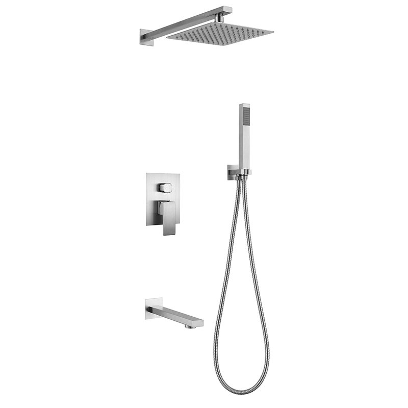 Samliyu wand montiertem oberen Wasserfall Niederschlag Wasserhahn verstecktes Duschsatz mit Jetspray-Muster eingebetteter Duschkopf