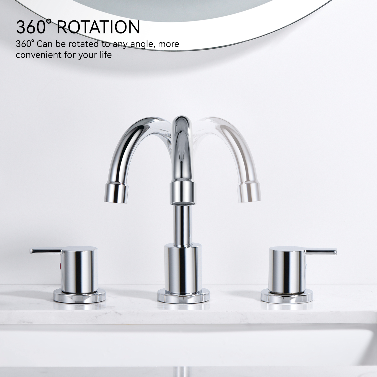 Sly Badezimmerbecken weit verbreitete Gesichtsbecken Wasserhahn Cupc Doppelgriff Wasserhahn 