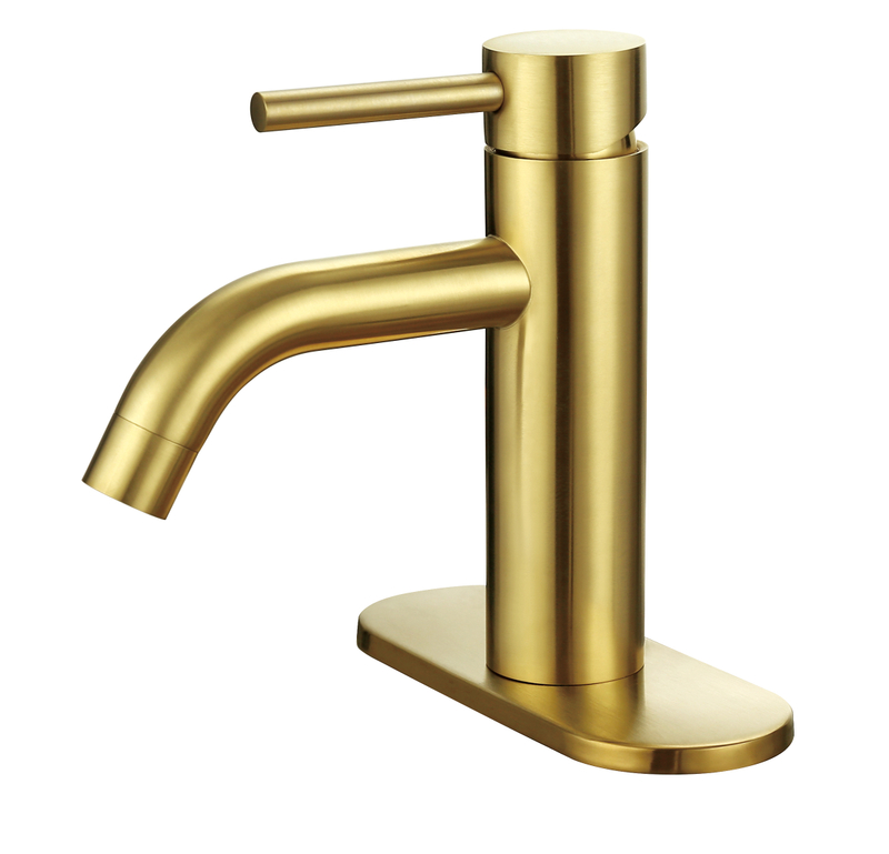 2022 Sly American Basin Vintage UPC Gold Single Loch Unlmazige Messing Bad Tap Taps Mixer Wasserhähne 