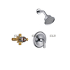 SLY Brausearmatur Set Wandmontage System Mischer Set Messing