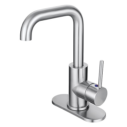 SLY Messing-Silber-Schwarz-Wasserhahn, Einhand-Badezimmerarmaturen, Waschtischmischer