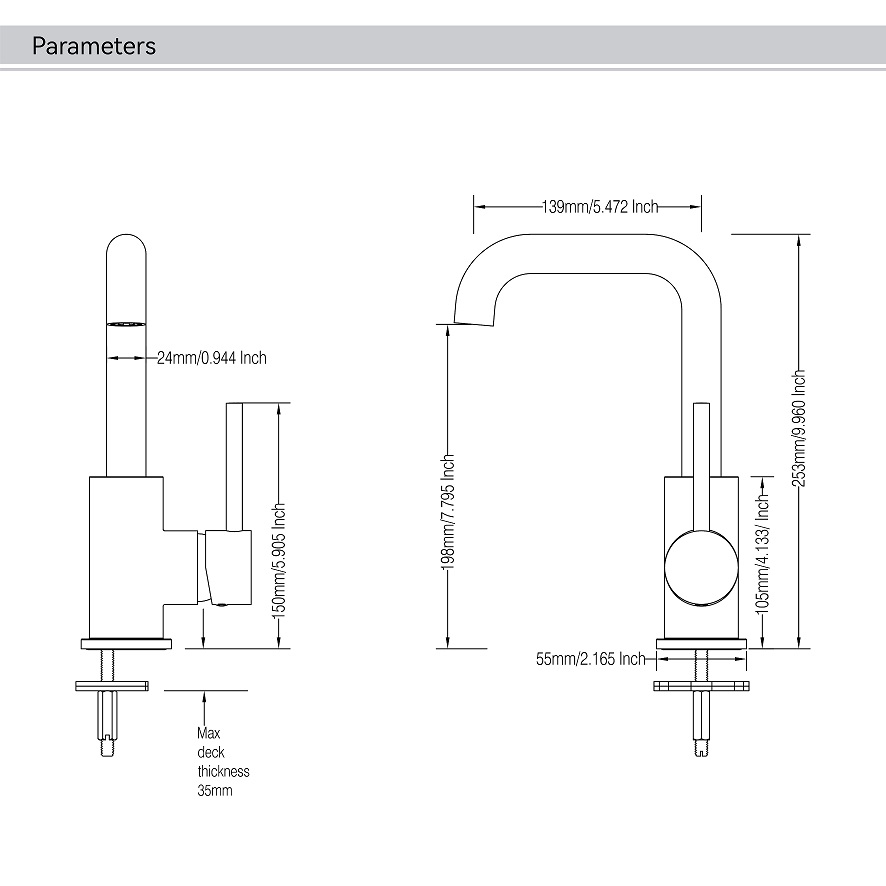 Teile f&uuml;r Badezimmerarmaturen