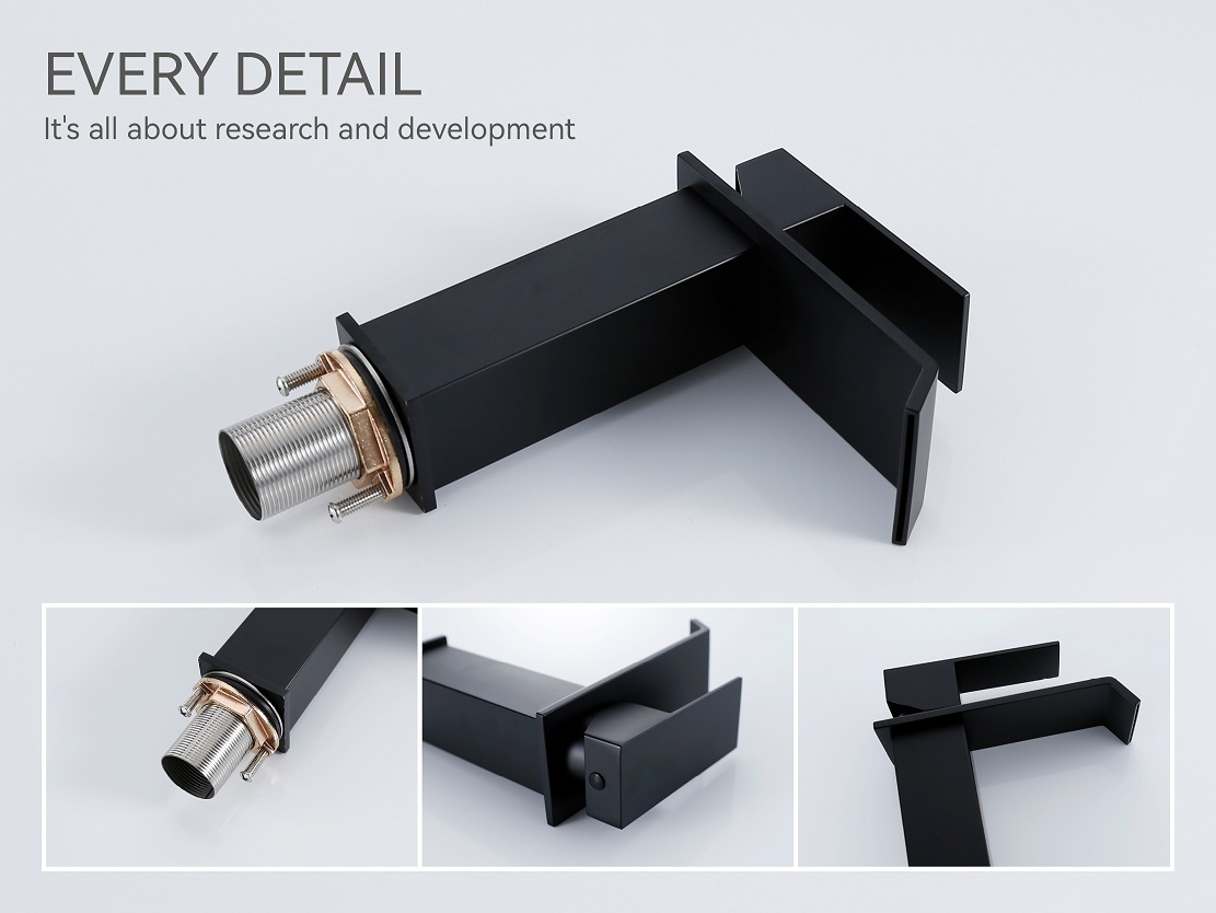 schwarzes Waschbecken im Badezimmer