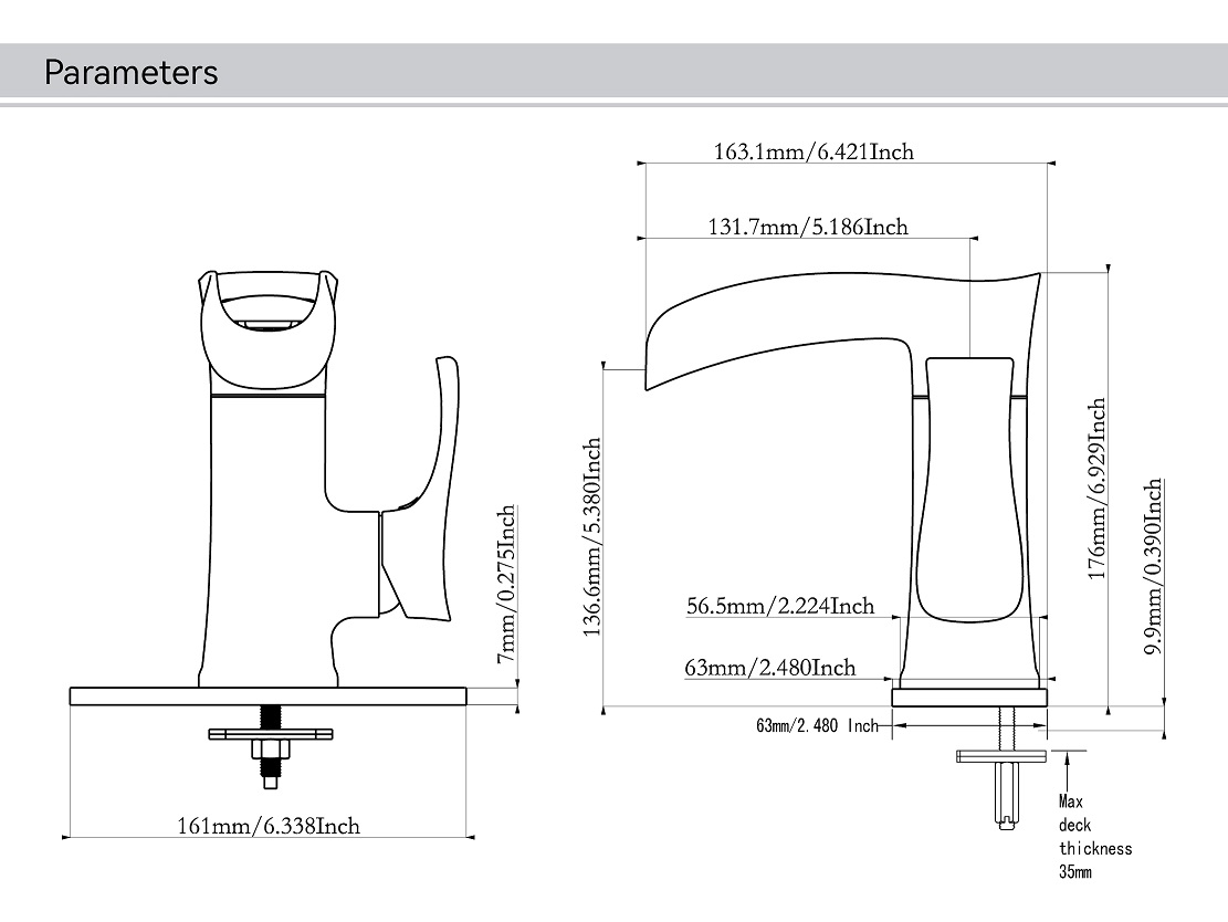 Badarmatur aus geb&uuml;rstetem Nickel