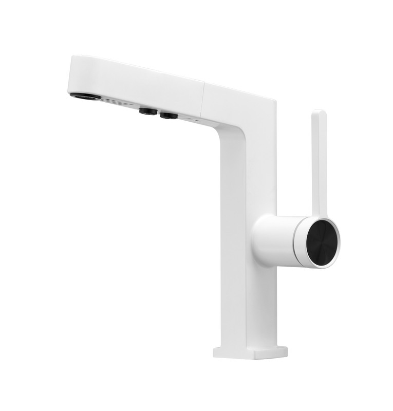 Schlaues Zink gebürstete Gun Metal Modernes Badezimmer Einleiche Griff Waschbecken Wasserhähne Mixer Haken