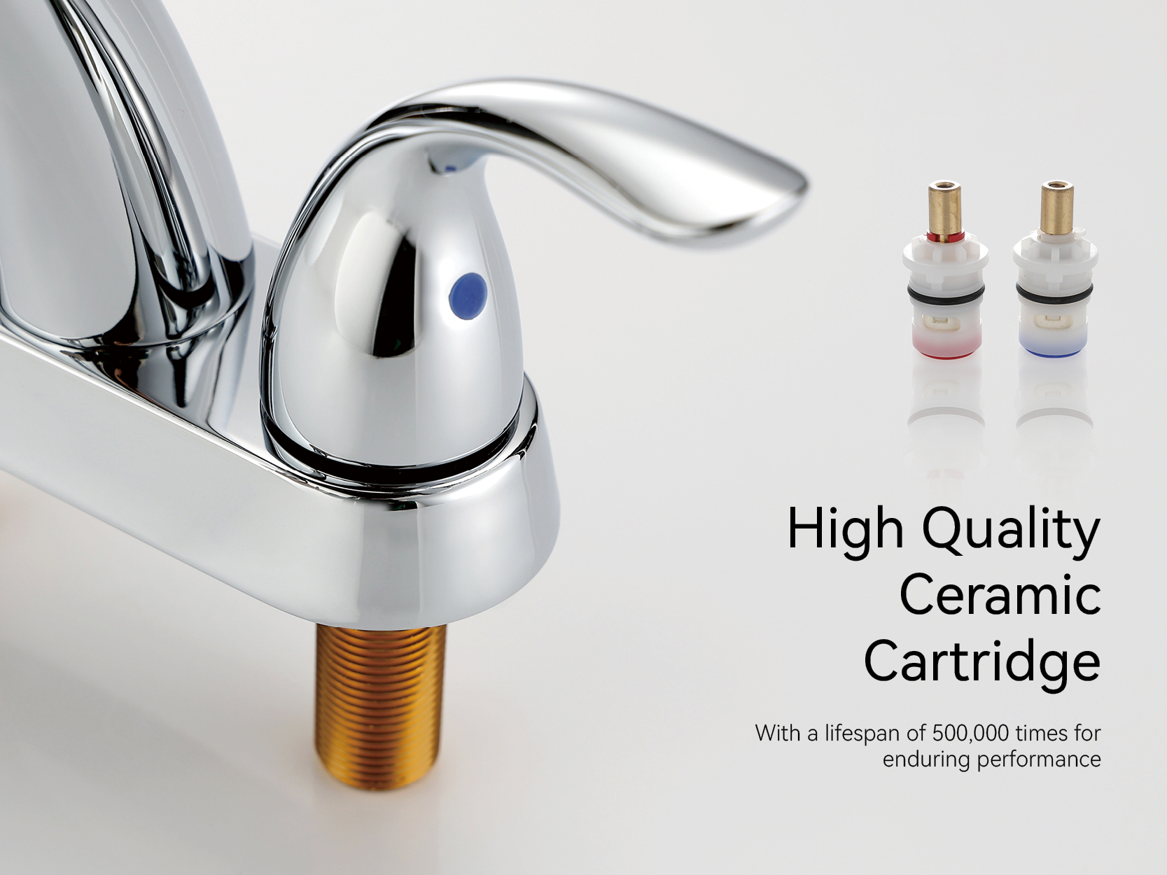 Badezimmerarmatur aus geb&uuml;rstetem Gold