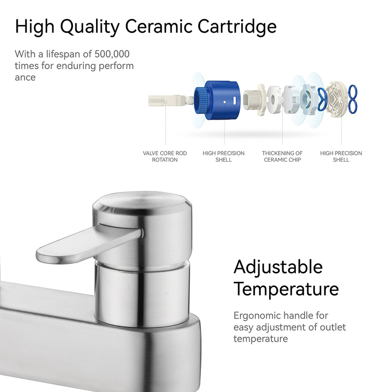 Sly gebürstete Nickel moderne Einsloch -Waschbecken Wasserhahn Badezimmer Waschbecken Wasserbecken Wasserhähne