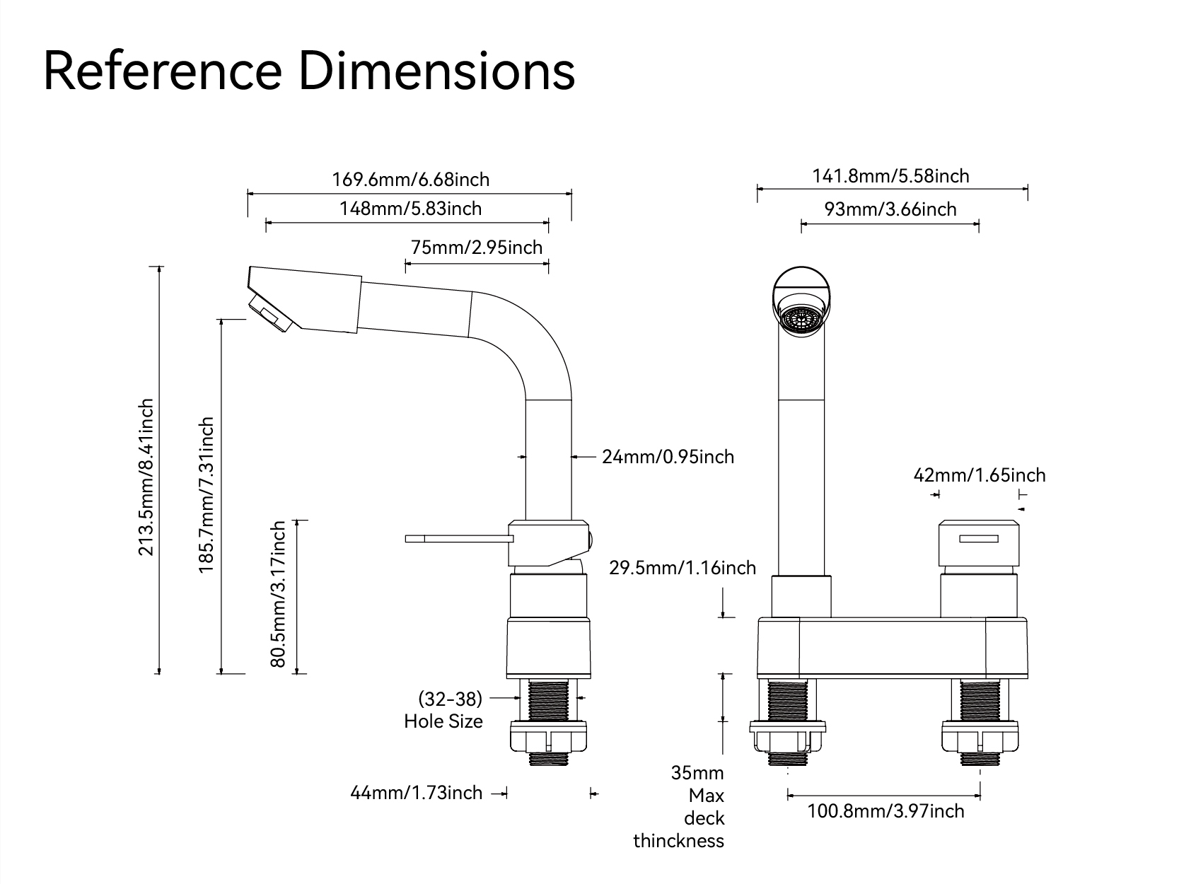 Badezimmerarmatur schwarz