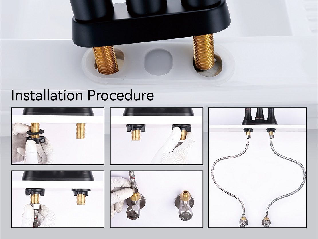 3 Loch Badezimmer Wasserhahn 