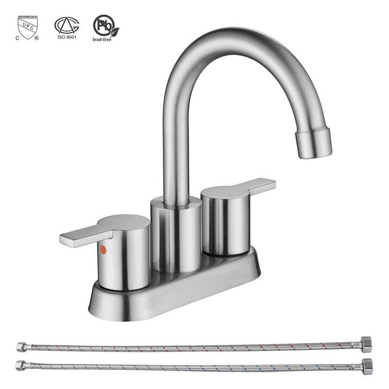 Sly Messing gebürstet Nickel Ein Loch Wasserfallmischer Waschbecken Ein -Tap -Badezimmer -Taps -Becken Wasserhahn