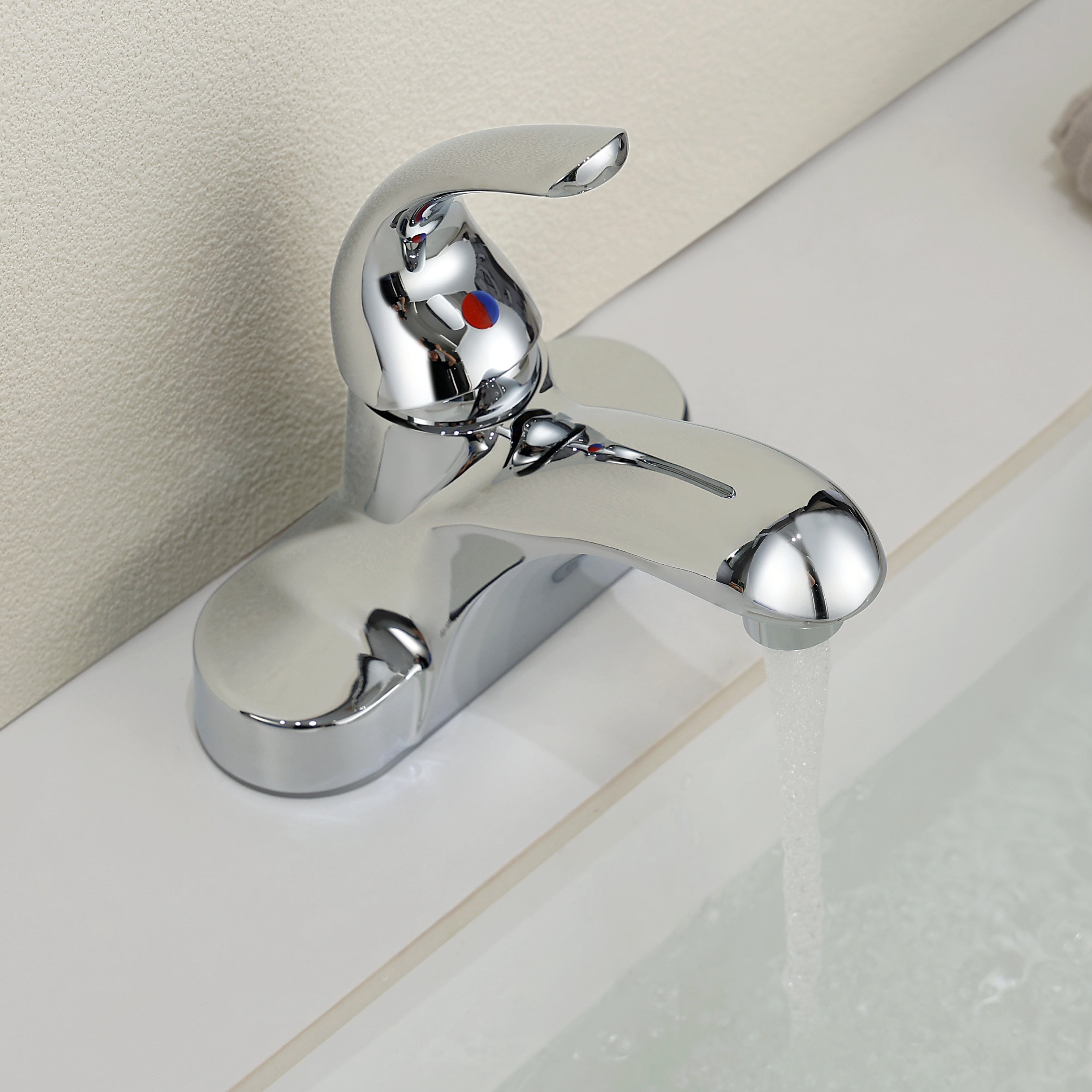 Samliyu Chrom Badezimmer Becken Wasserhahn Tippmischer heißes kaltes Becken Wasserhahnbad und Duschwaschraum Wasserhähne